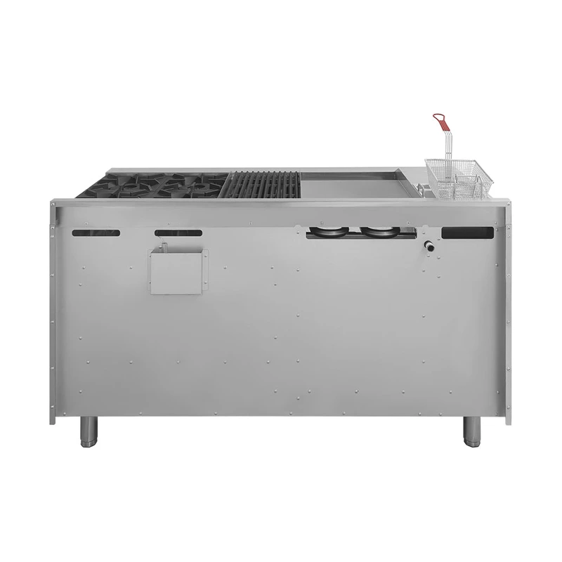 Estufa con 4 Quemadores, Horno, Asador de 1 pie, Plancha de 2 pies, Freidor y Gratinador - Imagen 7