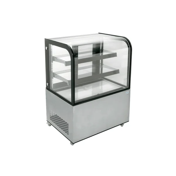 Vitrina Exhibidora Refrigerada de Piso con Cristal Curvo