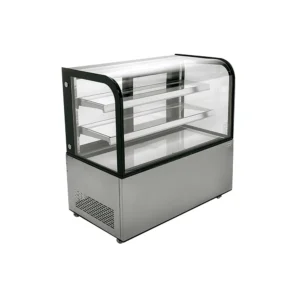 Vitrina Exhibidora Refrigerada de Piso con Cristal Curvo