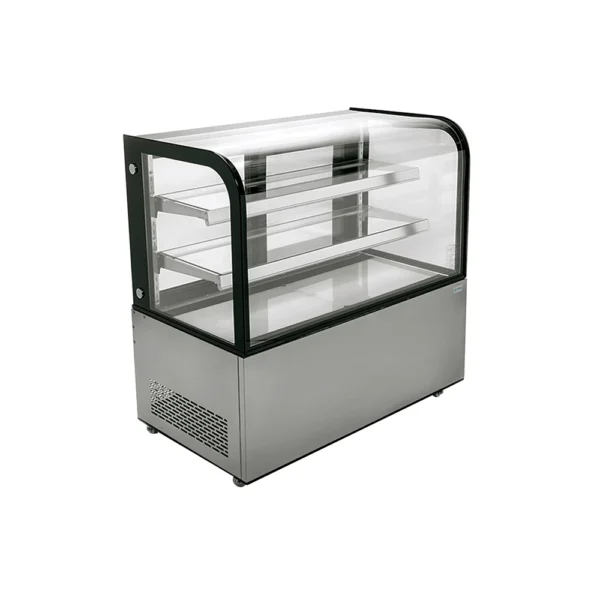 Vitrina Exhibidora Refrigerada de Piso con Cristal Curvo