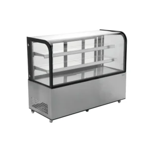Vitrina Exhibidora Refrigerada de Piso con Cristal Curvo