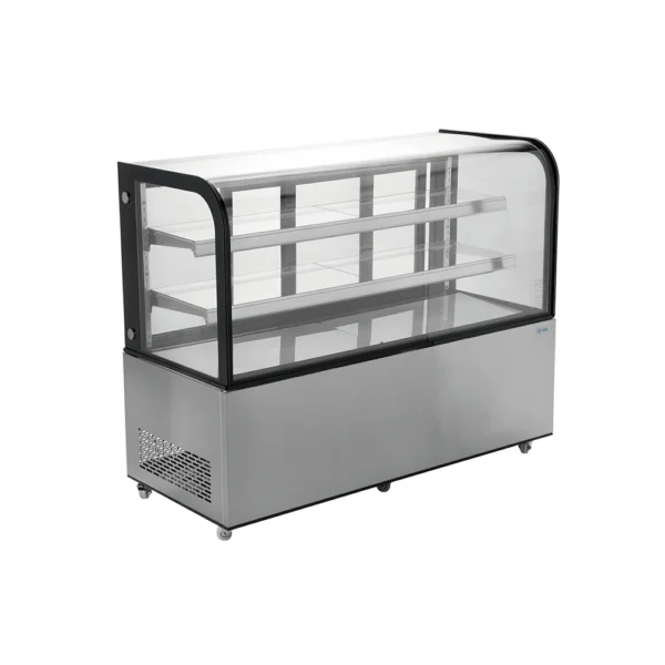 Vitrina Exhibidora Refrigerada de Piso con Cristal Curvo