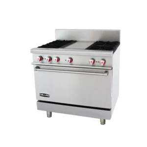 Estufa 4 Quemadores, Horno y Plancha