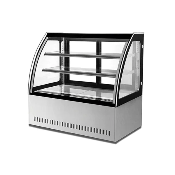 Vitrina Refrigerada Exhibidora Cristal Curvo. 120 cm. 306 Lt / 10.8 pies - 110 V