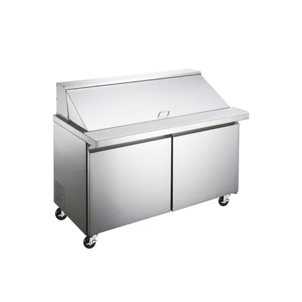 Mesa de Preparación para Ensaladas 2 Puertas Sólidas