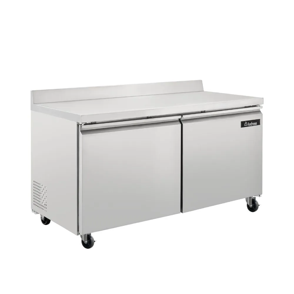 Mesa de trabajo refrigerada en acero inoxidable