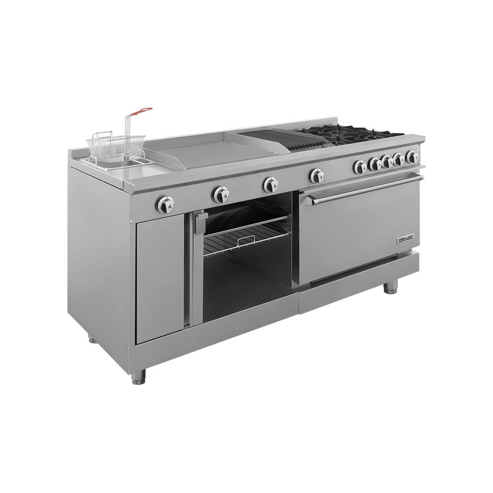 Estufa con 4 quemadores, horno, asador de 1 pie, universal pd GES-042-101