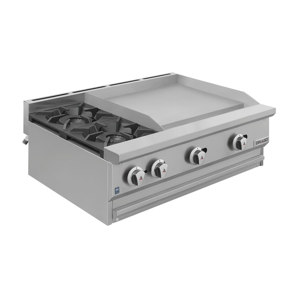 Combinado parrilla y plancha 2 quemadores CG-20PD gpa-220-Ve