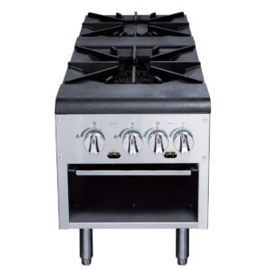 AZL-2-MG | ESTUFÓN COMERCIAL DE DOS SECCIONES A GAS DE 6 QUEMADORES CONCÉNTRICOS