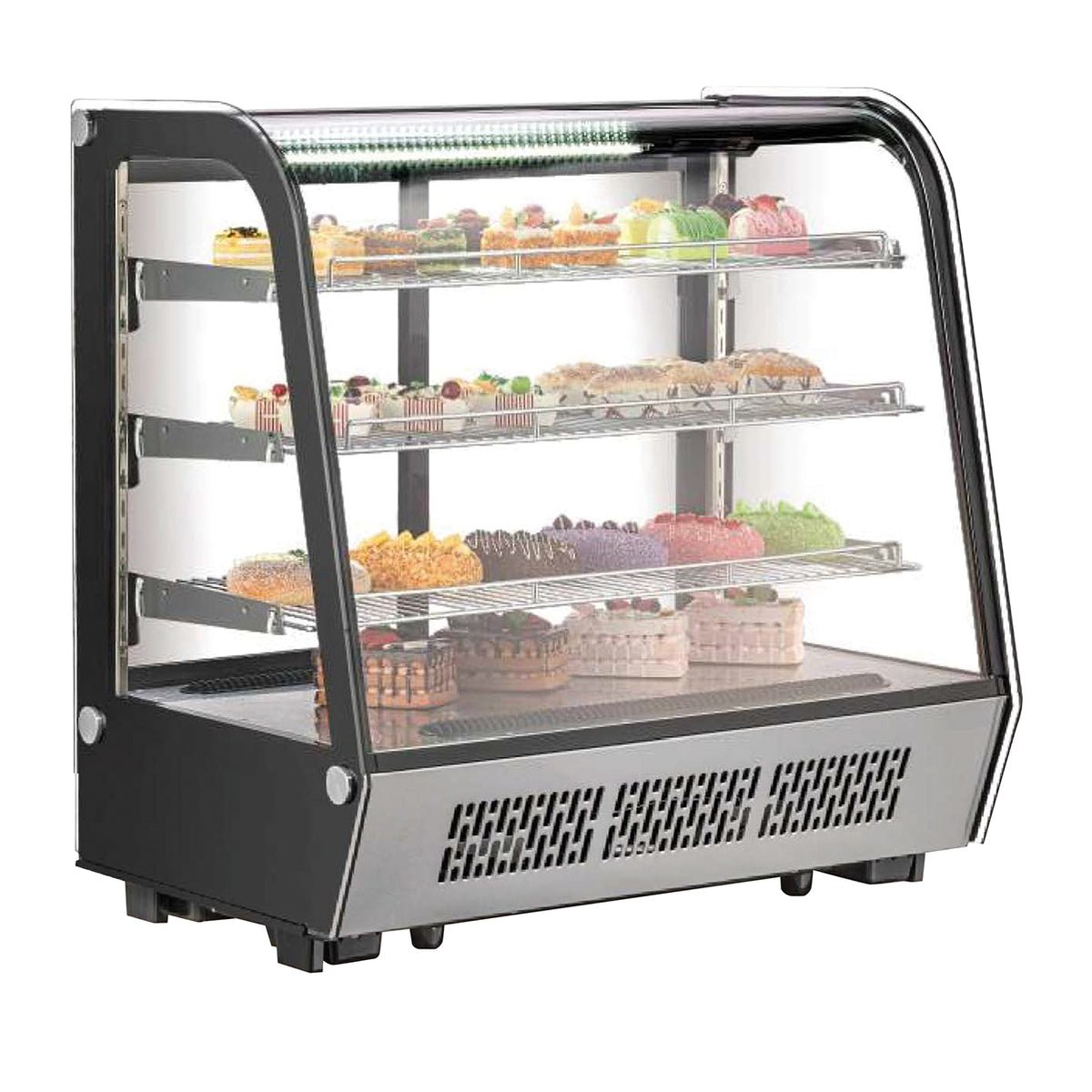 MIGSA Vitrina refrigerada cristal curvo con 4 niveles de exhibicion — CW-145R