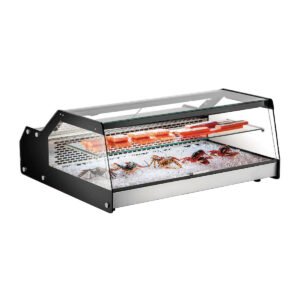 MIGSA Vitrina refrigerada sobre mostrador con cristal recto — CW-128