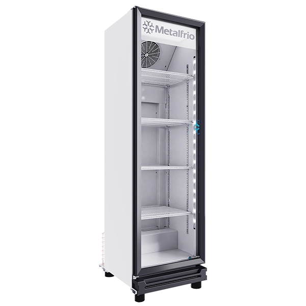 Metalfrío RB100 Refrigerador Vertical Full Glass Door 1 Puerta Cristal 10 Pies Cúbicos