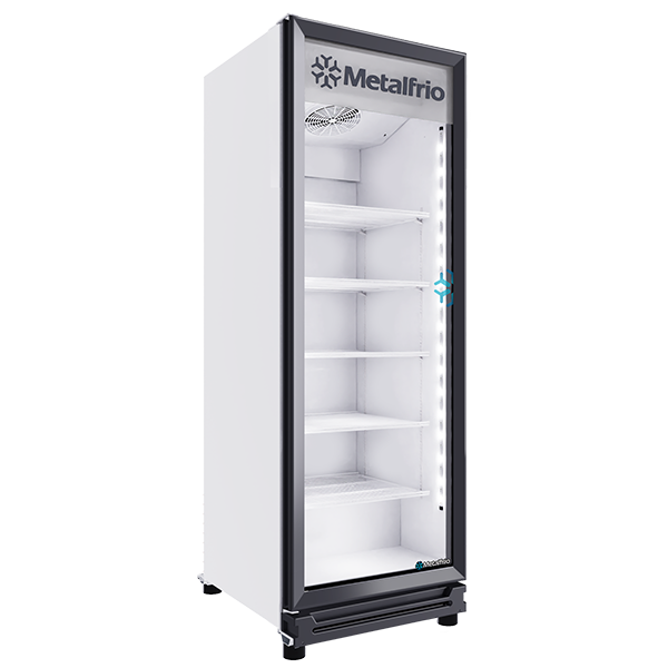 Metalfrío RB470 Refrigerador Vertical Full Glass Door 1 Puerta Cristal 21 Pies Cúbicos