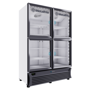 Metalfrío RB804 Refrigerador Vertical 4 Puertas Cristal 42 Pies Cúbicos