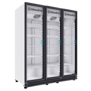 Metalfrío RB900 Refrigerador Vertical Full Glass Door 3 Puertas Cristal 65 Pies Cúbicos