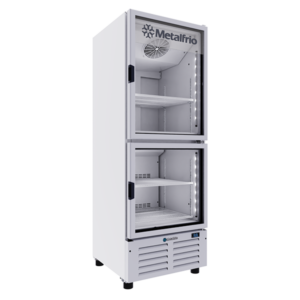 Metalfrío VFH20 Refrigerador-Congelador Vertical 2 Puertas Cristal 20 Pies Cúbicos
