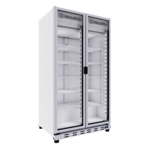 Metalfrío VN-100 Refrigerador Cervecero Full Glass Door 2 Puertas Cristal 38 Pies Cúbicos