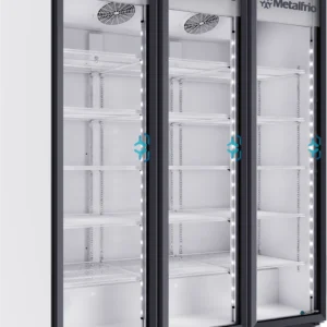 Metalfrío VN-135 Refrigerador Cervecero Full Glass Door 3 Puertas Cristal 66 Pies Cúbicos